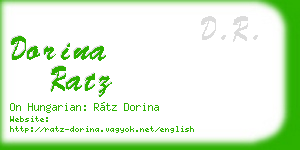 dorina ratz business card